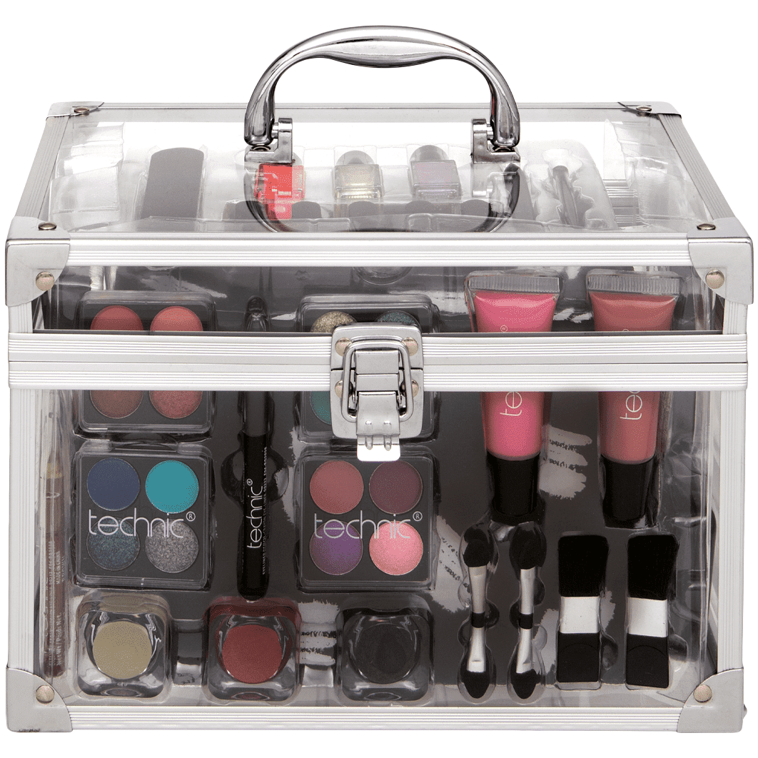 Technic Cosmetics Clear Beauty Case Large - Malette maquillage, 35