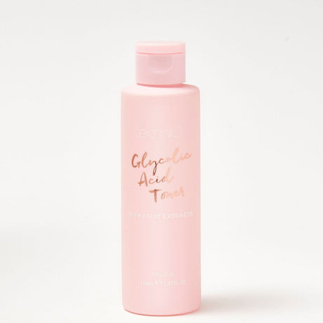 A glycolic acid toner in front of a white background.