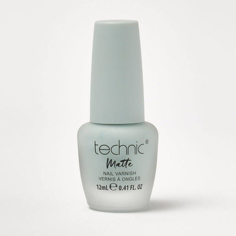 A bottle of matte nail varnish in the shade Tick-Tack-Toe on a white background