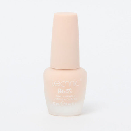 A bottle of matte nail varnish in the shade Wifey Material on a white background. 