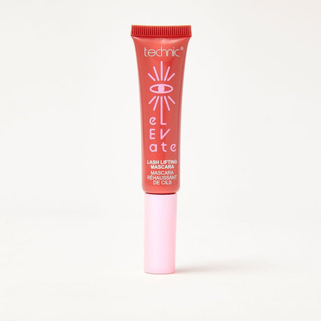 An elevate mascara stood up on a white background
