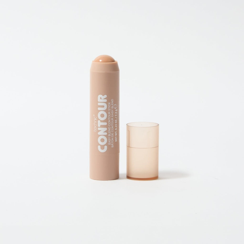 An opened contour stick in the shade Cool Fair on a white background.