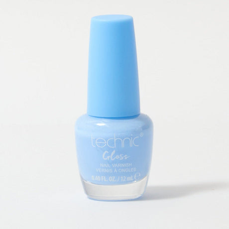 A bottle of gloss nail varnish in the shade Iceberg on a white background