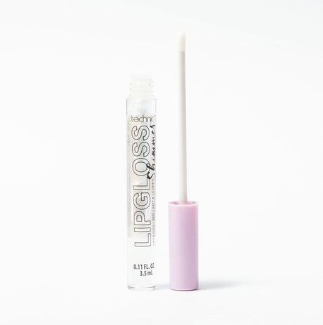 Clear Shimmer Lipgloss open on white background