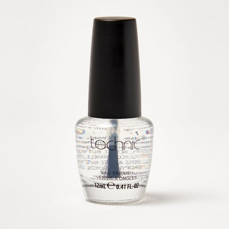 A bottle of nail varnish in the shade Clear on a white background 