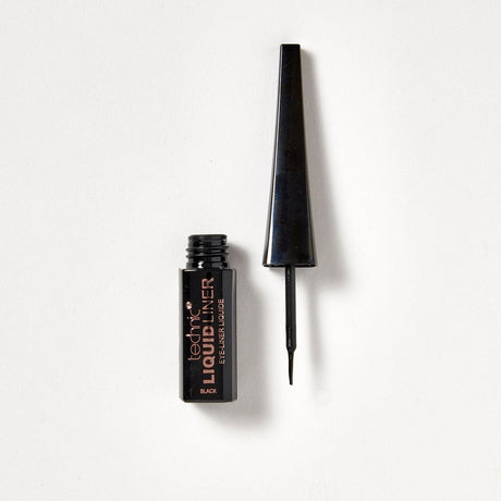 An opened liquid liner on a white background.